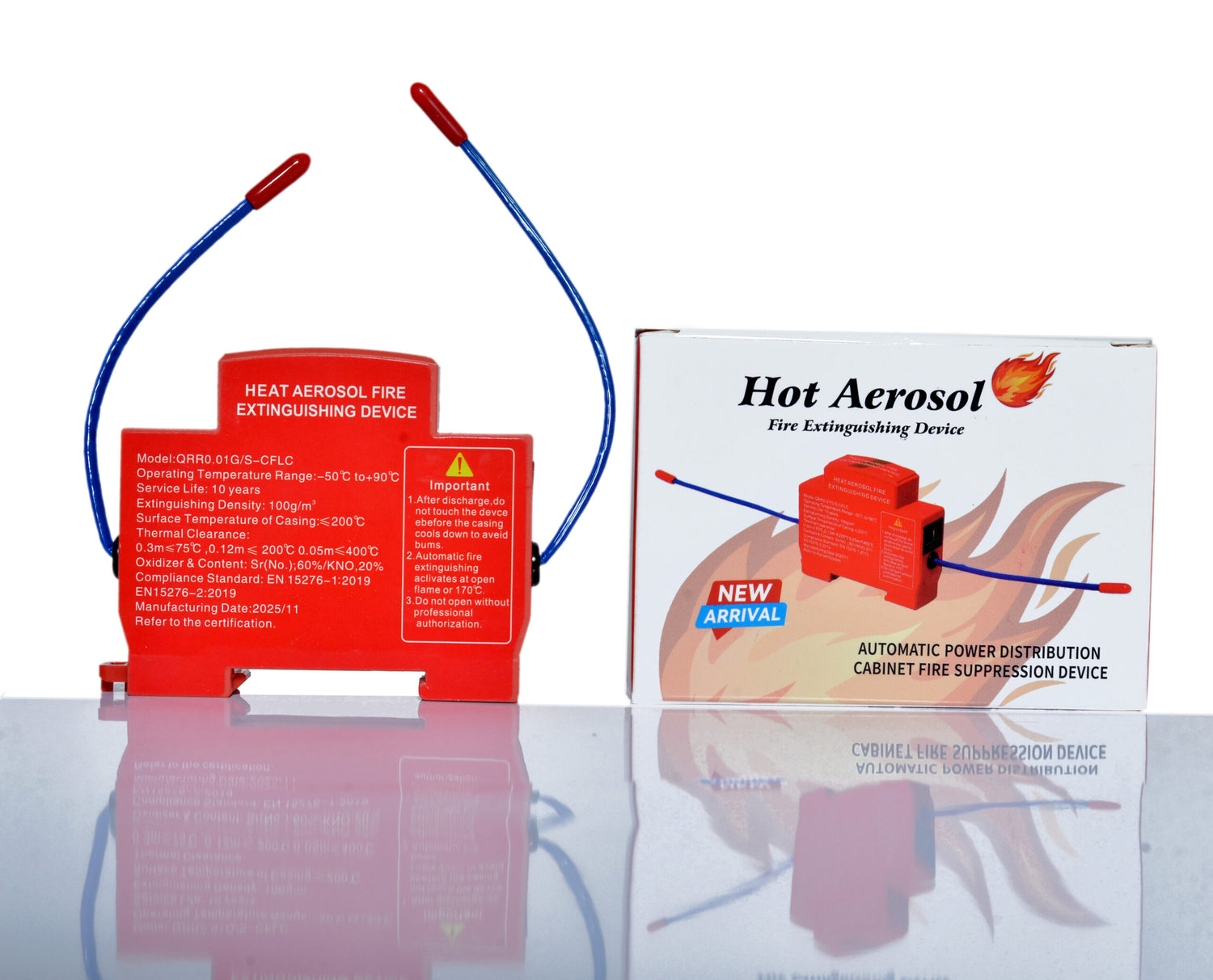 Din rai Fire Extinguishing Breaker for Distribution Box