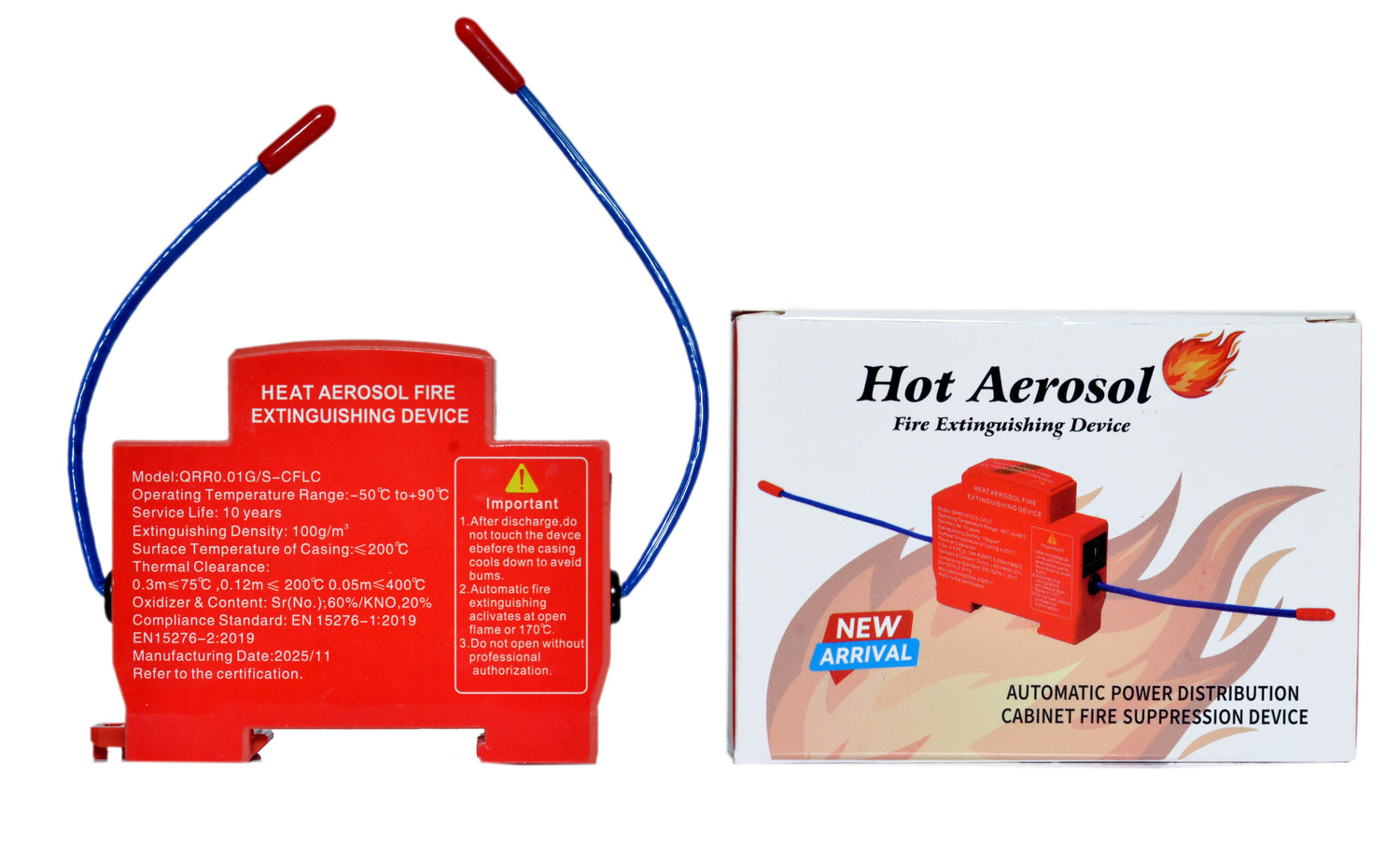 Din rai Fire Extinguishing Breaker for Distribution Box