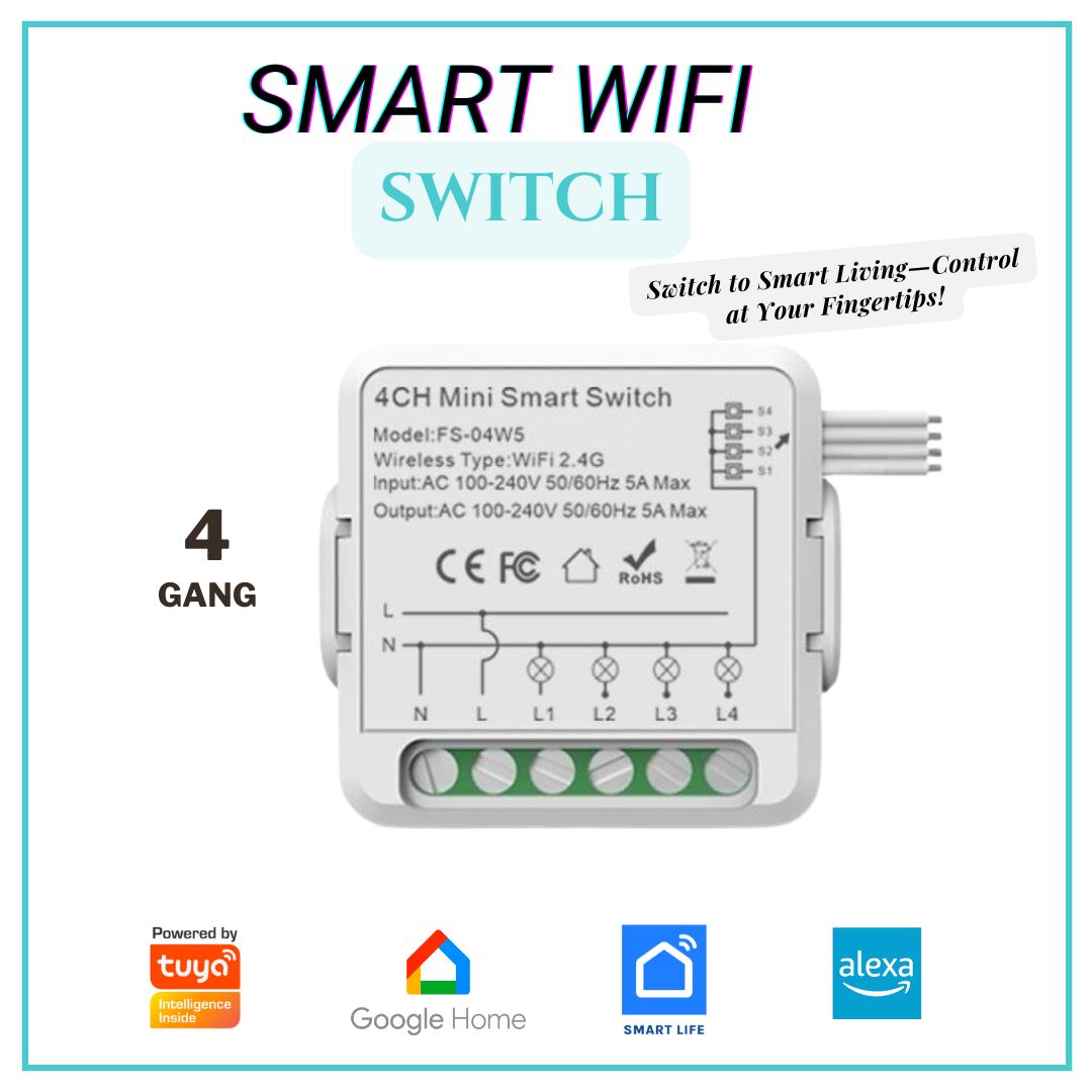 4 Gang Wifi Smart Switch Module (10A)