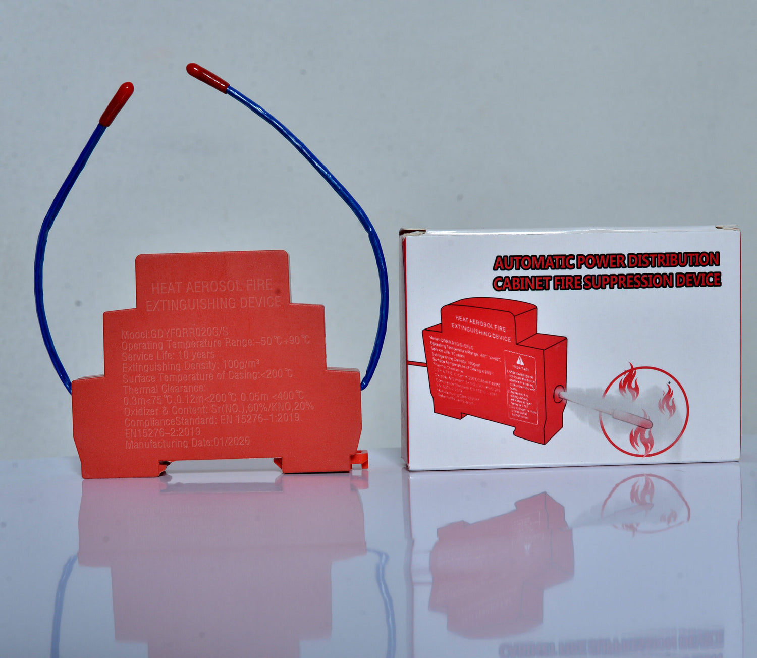 Din rai Fire Extinguishing Breaker for Distribution Box