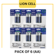 Pack of 6 AA Rechargeable Cells