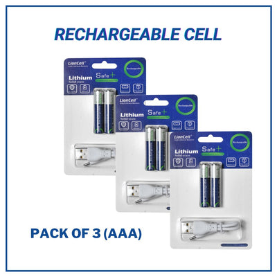 Pack of 3 AAA Rechargeable Cells
