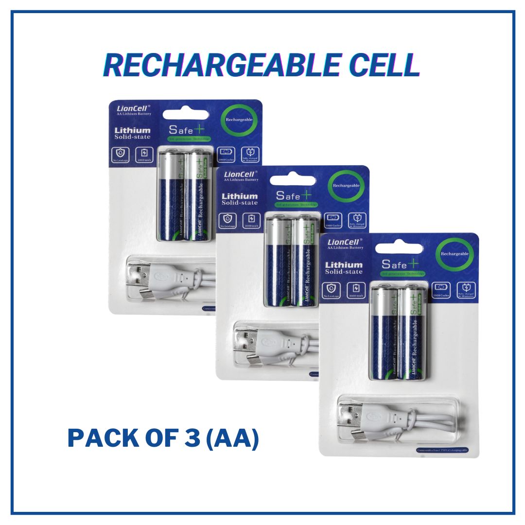 Pack of 3 AA Rechargeable Cells