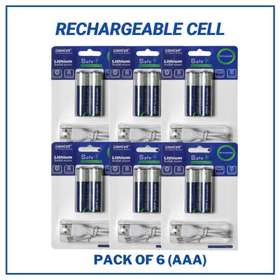 Pack of 6 AAA Rechargeable Cells