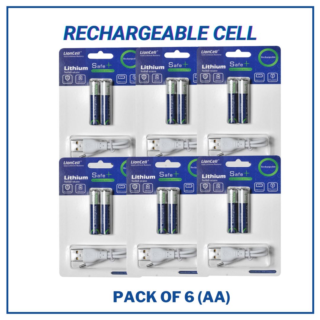 Pack of 6 AA Rechargeable Cells