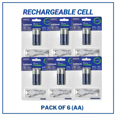 Pack of 6 AA Rechargeable Cells