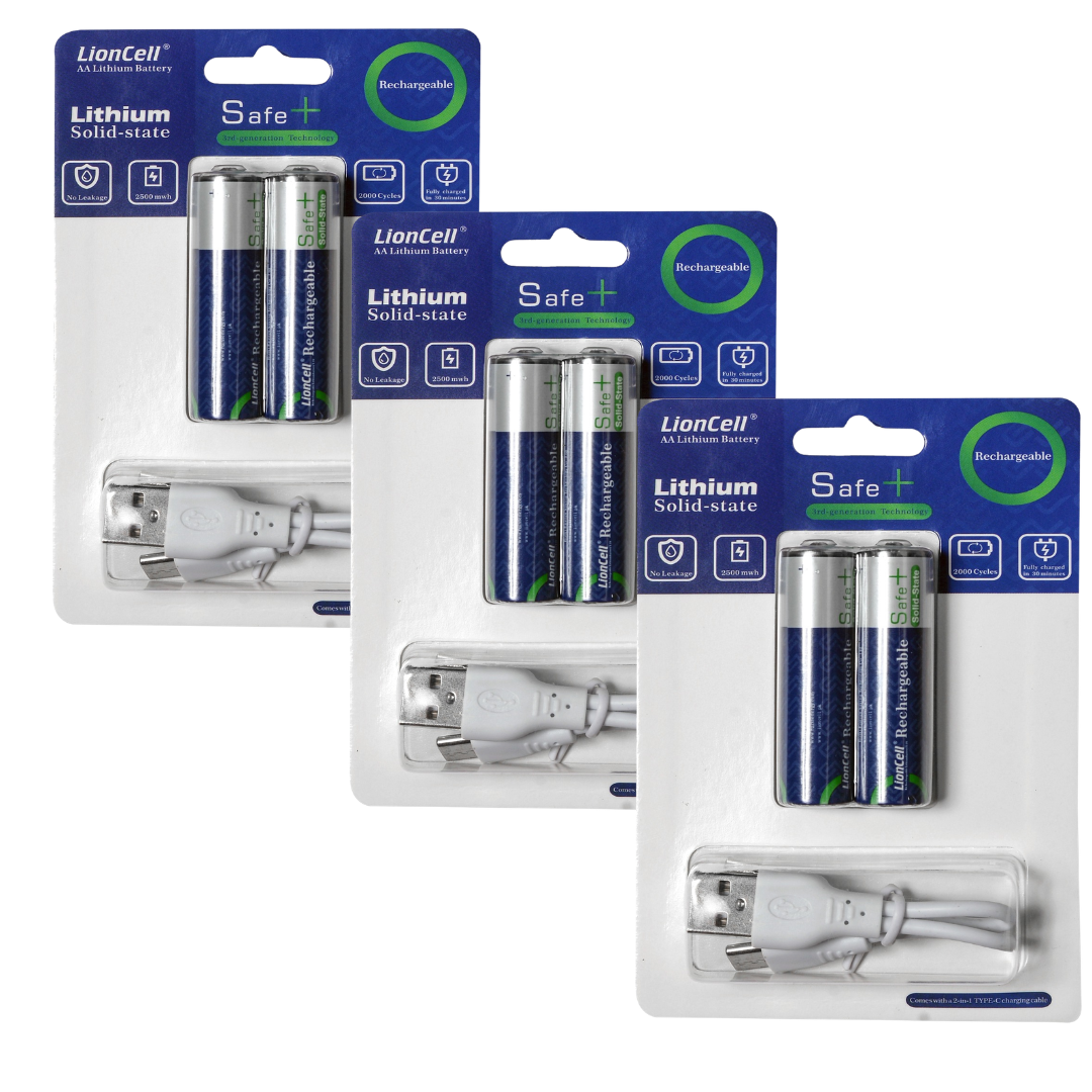 Pack of 3 AA Rechargeable Cells