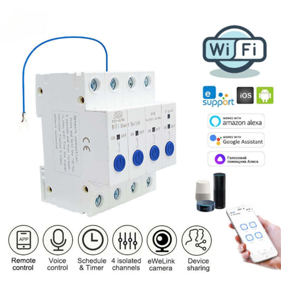 4 Channel Smart Wifi Circuit Breaker (63A)