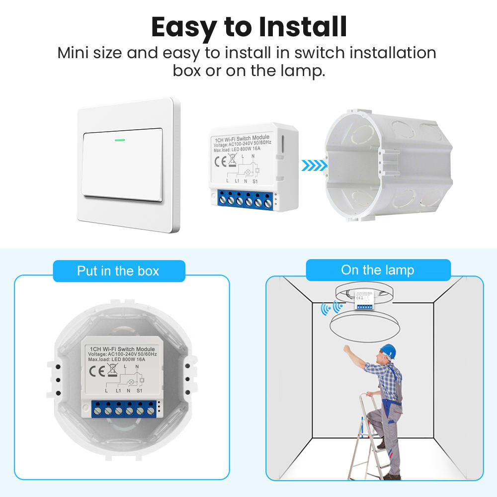 4 Gang Wifi Smart Switch Module (10A)